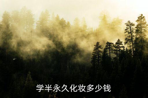 学半永久化妆多少钱