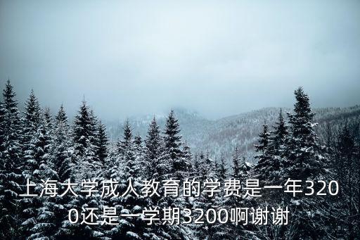 上海大学成人本科收费多少，上海大学学费