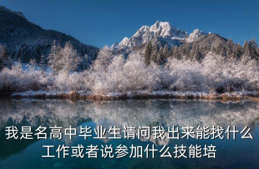 我是名高中毕业生请问我出来能找什么工作或者说参加什么技能培