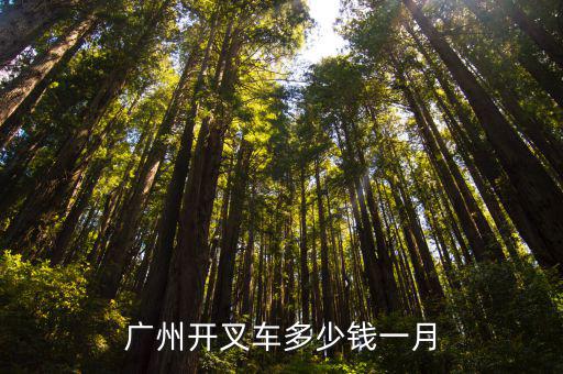 广州叉车证多少钱一个月多少钱一个月，广州开叉车多少钱一月