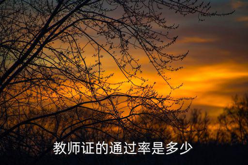 教师证的通过率有多少，教师证的通过率是多少