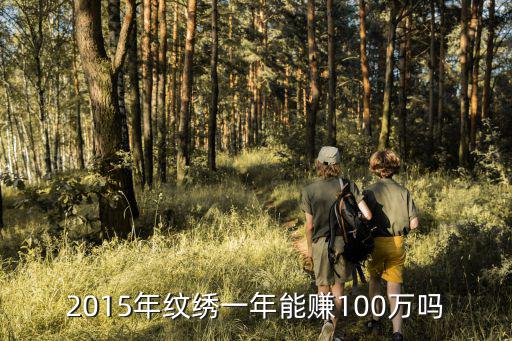 2015年纹绣一年能赚100万吗