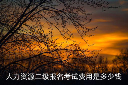 人力资源二级报名考试费用是多少钱