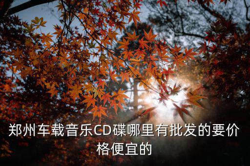 郑州车载音乐CD碟哪里有批发的要价格便宜的