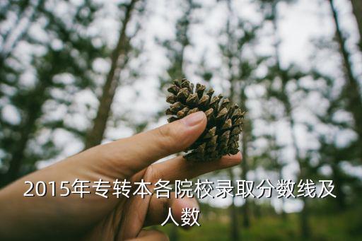 2015年专转本各院校录取分数线及人数