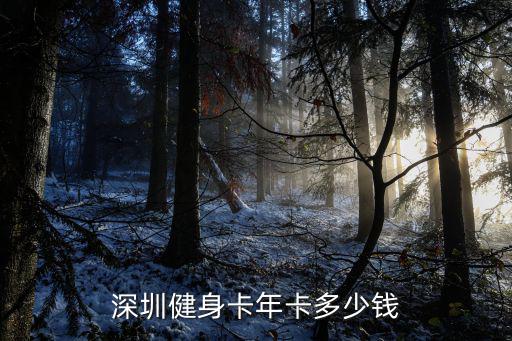 深圳健身卡年卡多少钱
