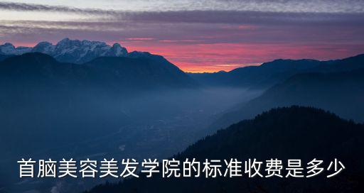 首脑美容美发学院的标准收费是多少