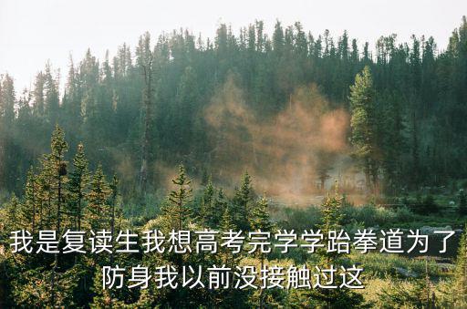 我是复读生我想高考完学学跆拳道为了防身我以前没接触过这