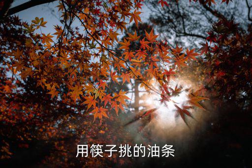 用筷子挑的油条
