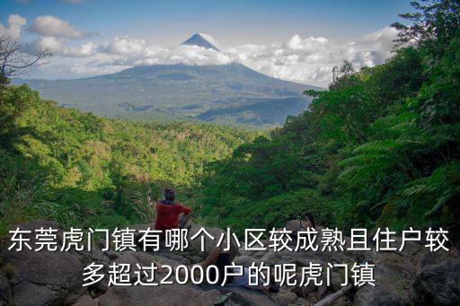 东莞虎门镇有哪个小区较成熟且住户较多超过2000户的呢虎门镇