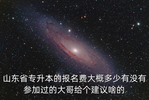 山东专升本报名费多少，山东省专升本的报名费大概多少有没有参加过的大哥给个建议啥的