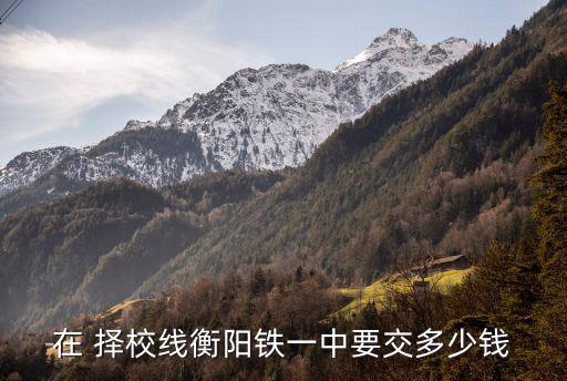 在 择校线衡阳铁一中要交多少钱