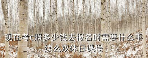 现在考c照多少钱去报名时需要什么手续么双休日课程
