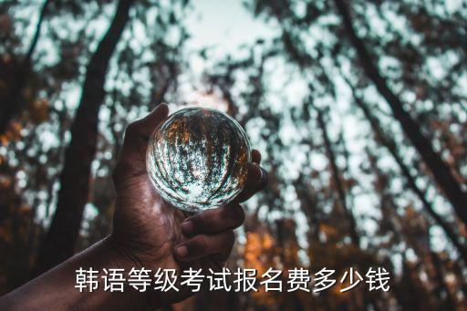 韩语等级考试报名费多少钱
