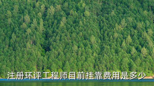 注册环评工程师目前挂靠费用是多少