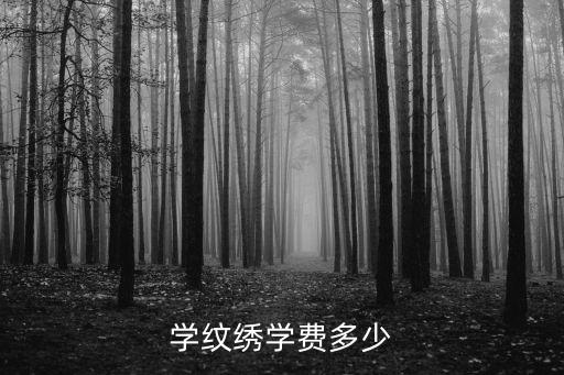 学纹绣学费多少
