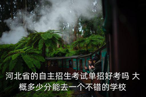 河北省的自主招生考试单招好考吗 大概多少分能去一个不错的学校