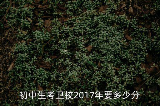 2017卫校分数线是多少，初中生考卫校2017年要多少分