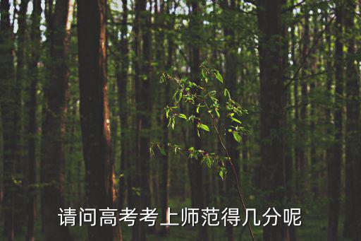 请问高考考上师范得几分呢