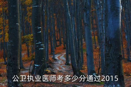 公卫执业医师考多少分通过2015