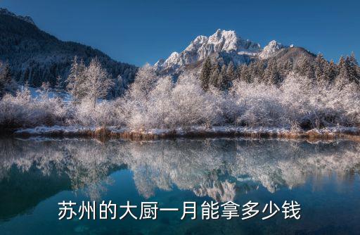 苏州学厨师多少钱一个月，苏州的大厨一月能拿多少钱