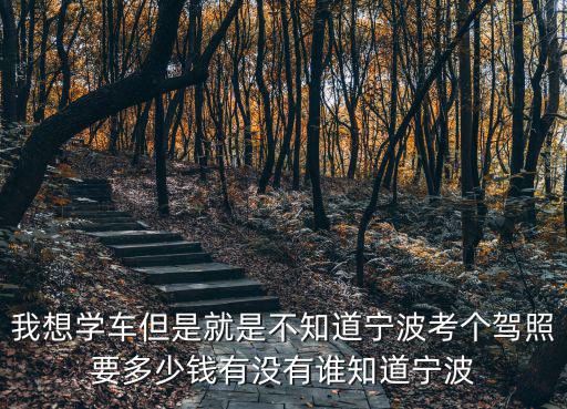 宁波报考驾校多少费用是多少费用多少，在宁波考驾证需要多少费用
