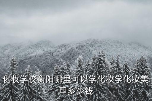 衡阳彩妆有有学校学费多少钱，在衡阳学化妆要多少钱