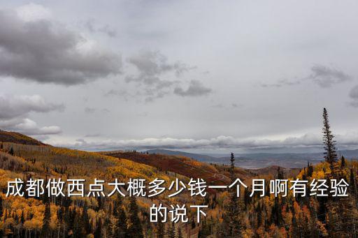 成都做西点大概多少钱一个月啊有经验的说下