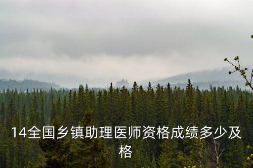 14全国乡镇助理医师资格成绩多少及格