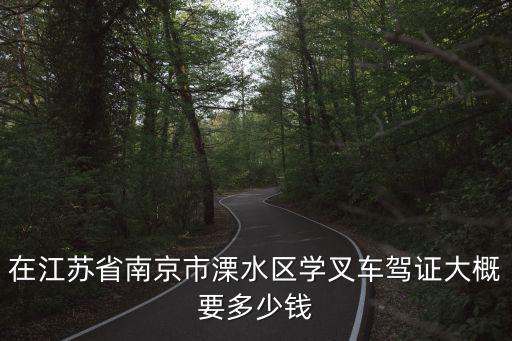 在江苏省南京市溧水区学叉车驾证大概要多少钱