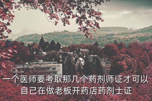 一个医师要考取那几个药剂师证才可以自己在做老板开药店药剂士证