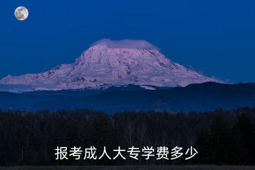 报考成人大专学费多少