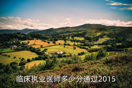 临床执业医师多少分通过2015