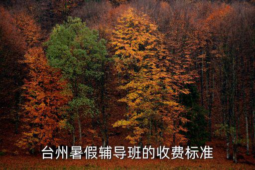 台州暑假辅导班的收费标准