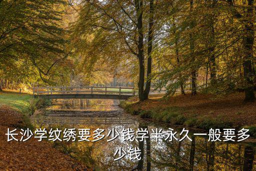 长沙学纹绣要多少钱学半永久一般要多少钱