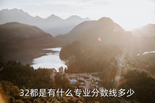 32都是有什么专业分数线多少