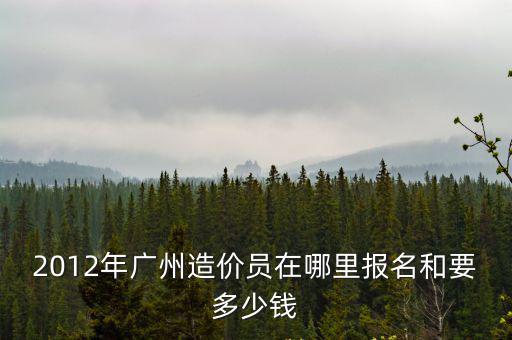 广州 初级造价员报名费用多少，请问正式报名费用