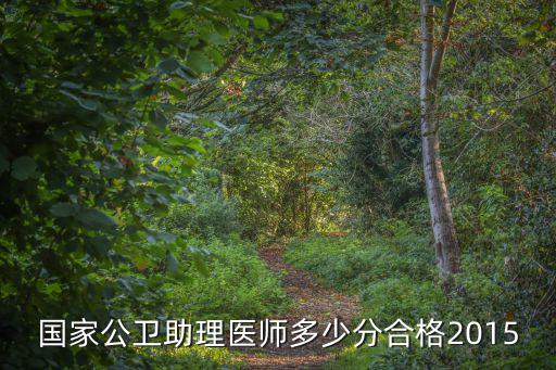 国家公卫助理医师多少分合格2015
