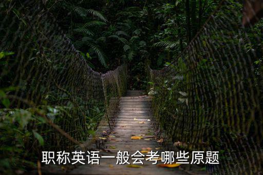 职称英语一般会考哪些原题