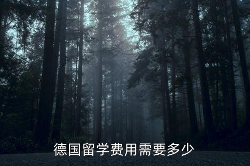 德国留学费用需要多少