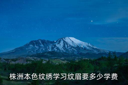 株洲本色纹绣学习纹眉要多少学费