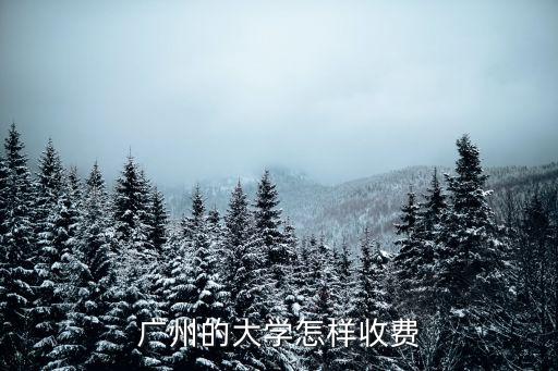 广州的大学怎样收费