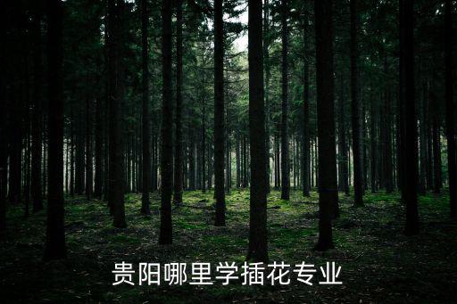 贵阳哪里学插花专业