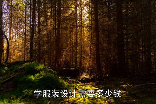 学服装设计需要多少钱