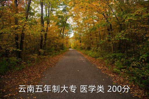 云南五年制大专 医学类 200分