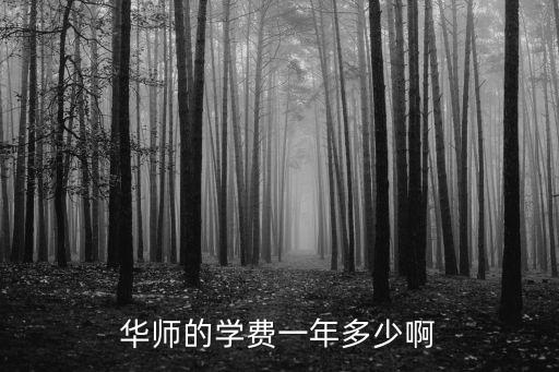 华师的学费一年多少啊