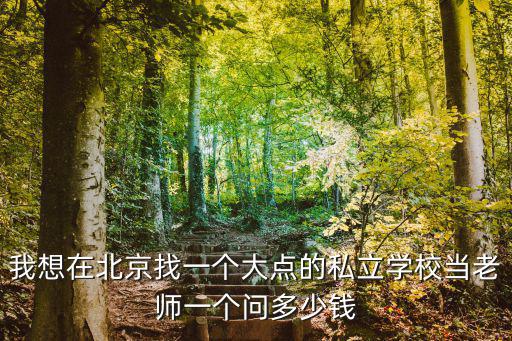 在北京请私教多少钱，我想在北京找一个大点的私立学校当老师一个问多少钱