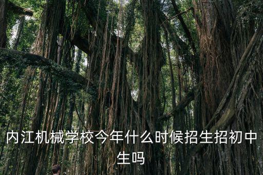 内江机械学校今年什么时候招生招初中生吗