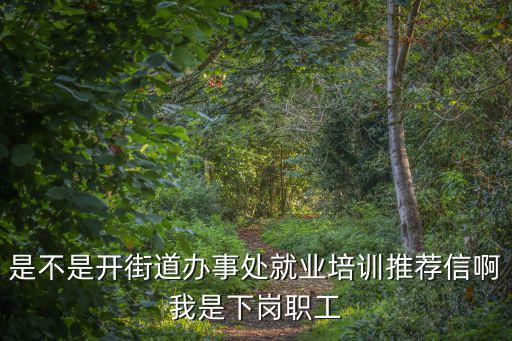 是不是开街道办事处就业培训推荐信啊我是下岗职工
