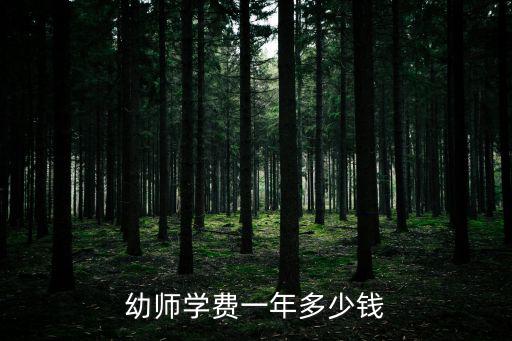 幼师学费一年多少钱